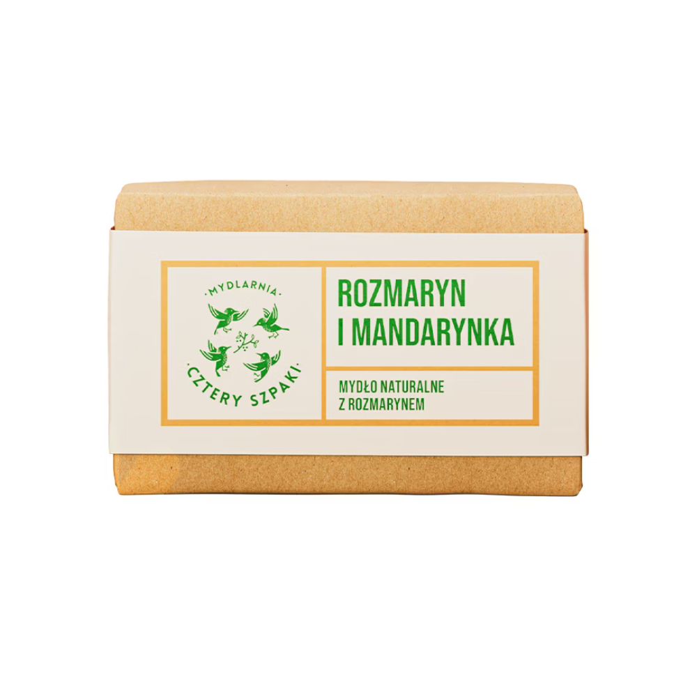 Mydlarnia Cztery Szpaki Rozmaryn i Mandarynka naturalne mydło w kostce 110 g
