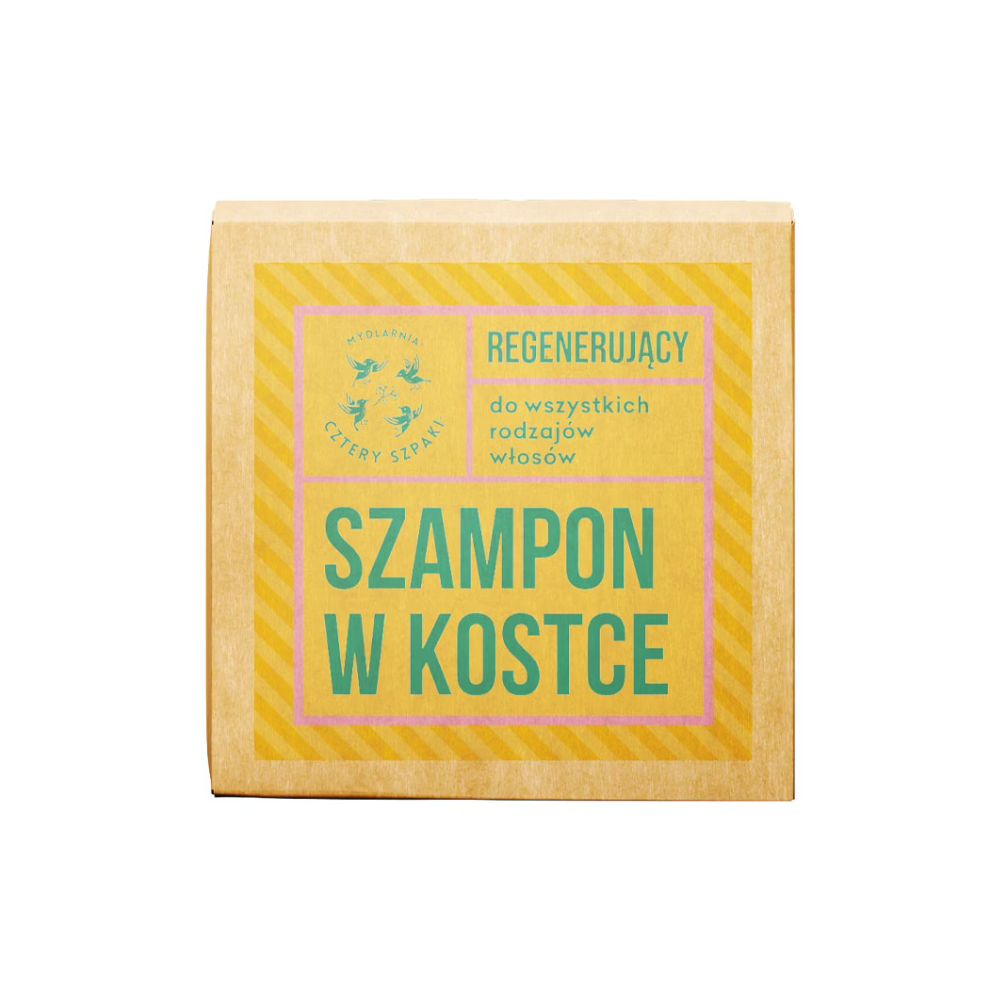 Mydlarnia Cztery Szpaki Regenerujący szampon w kostce Eukaliptus Cytrynowy 75 g