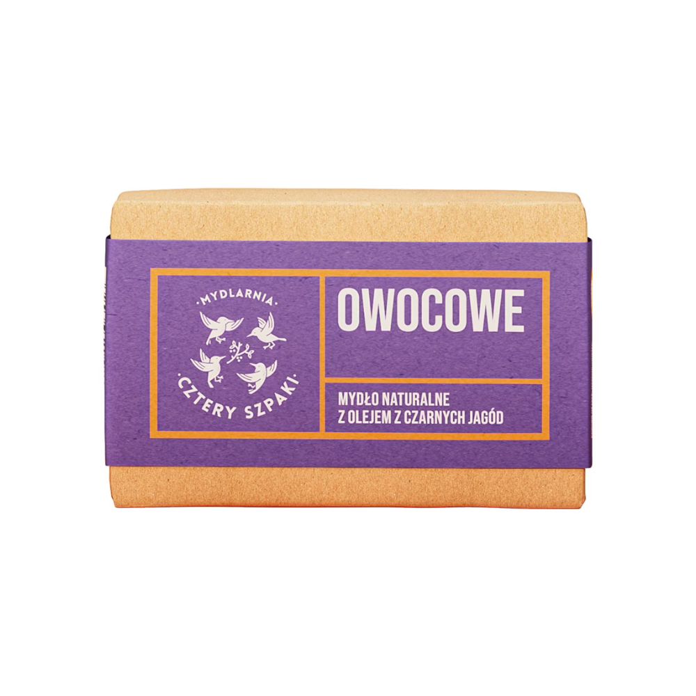 Mydlarnia Cztery Szpaki Owocowe naturalne mydło w kostce 110 g