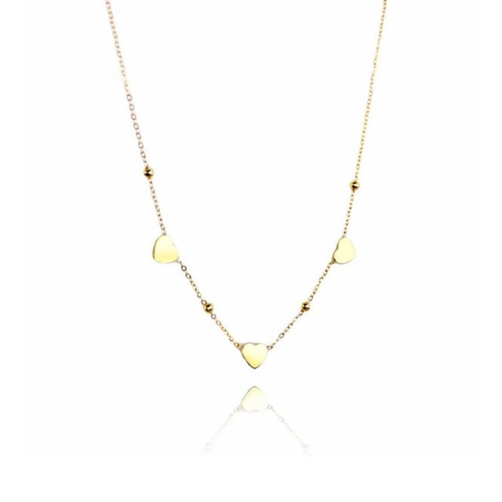 Ecarla Naszyjnik ze stali szlachetnej pozłacanej NST2033