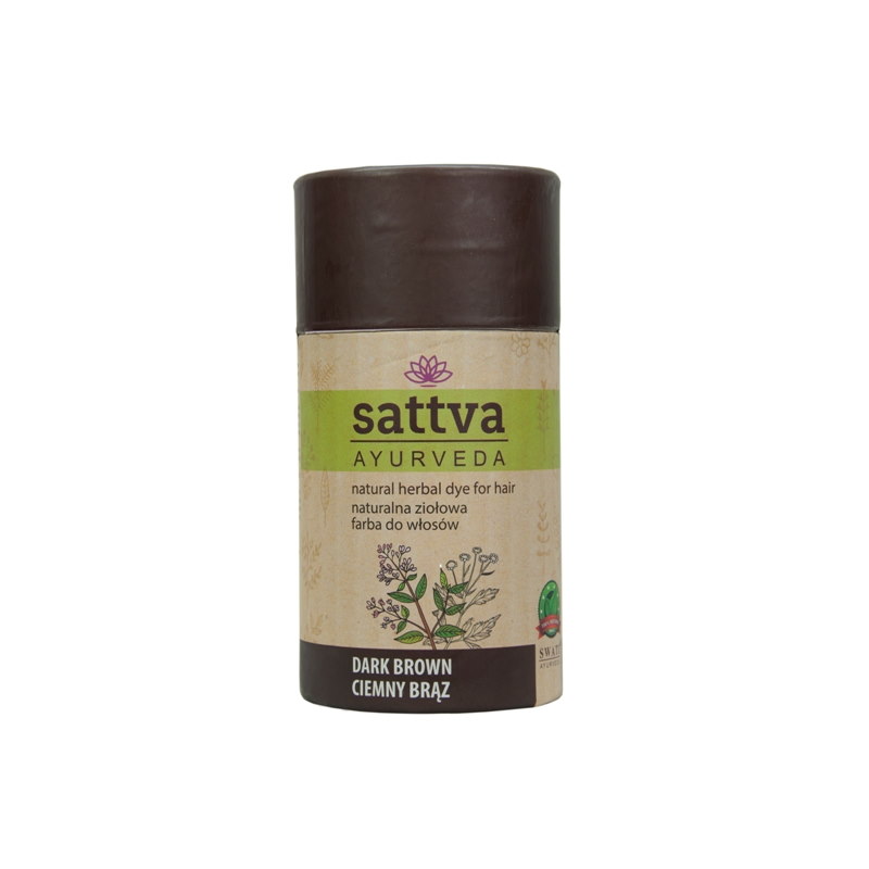 SATTVA AYURVEDA NATUR.ZIOL.FARBA CIEMNY BRĄZ 150G