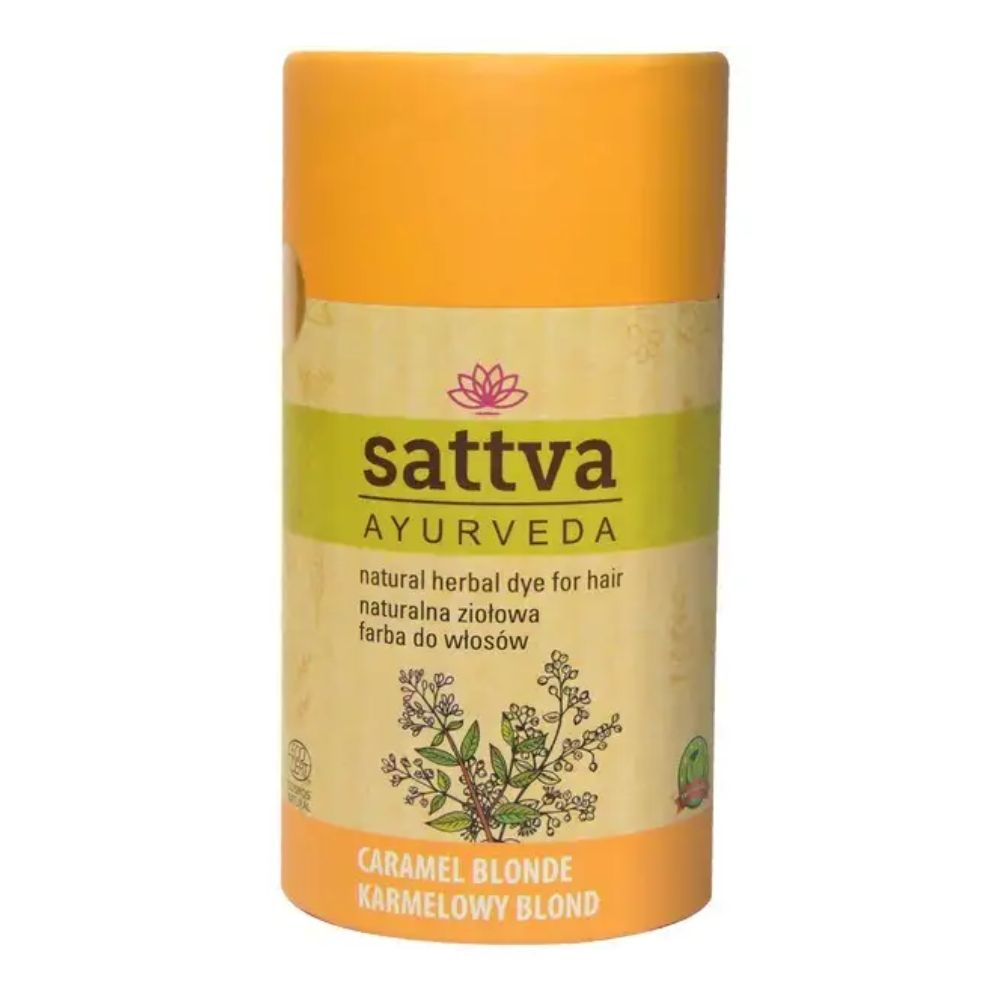 Sattva Henna Naturalna ziołowa farba do włosów Carmel Blonde 150 g