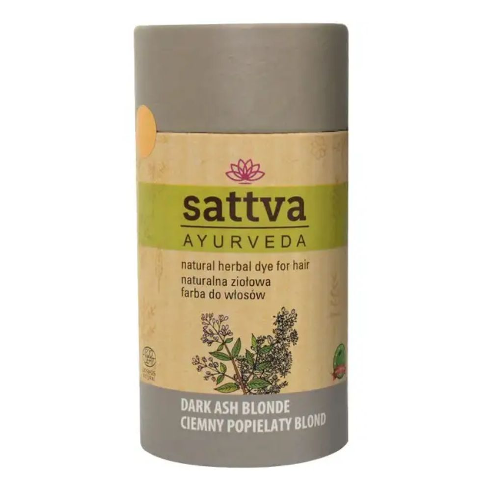 Sattva Henna Naturalna ziołowa farba do włosów Ciemny Popielaty Blond 150 g