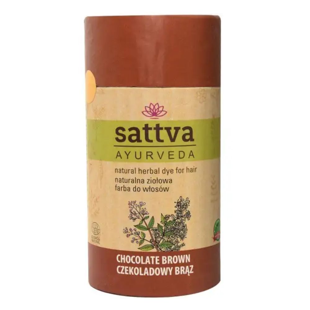 Sattva Henna Naturalna ziołowa farba do włosów Czekoladowy brąz 150 g