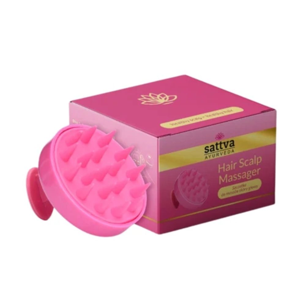 Sattva Ayurveda Scalp Massager Pink masażer 1 sztuka