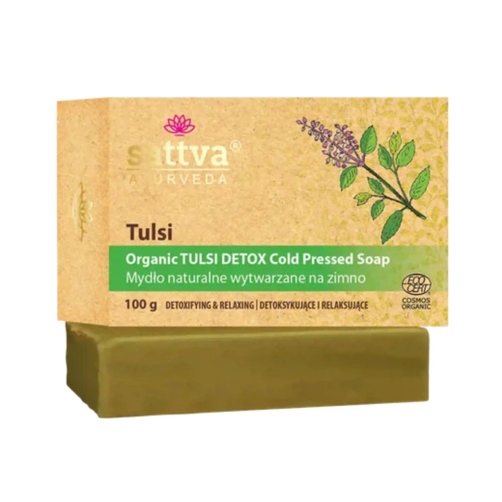 Sattva Ayurveda Organic Soap Tulsi Detox mydło w kostce 100 g