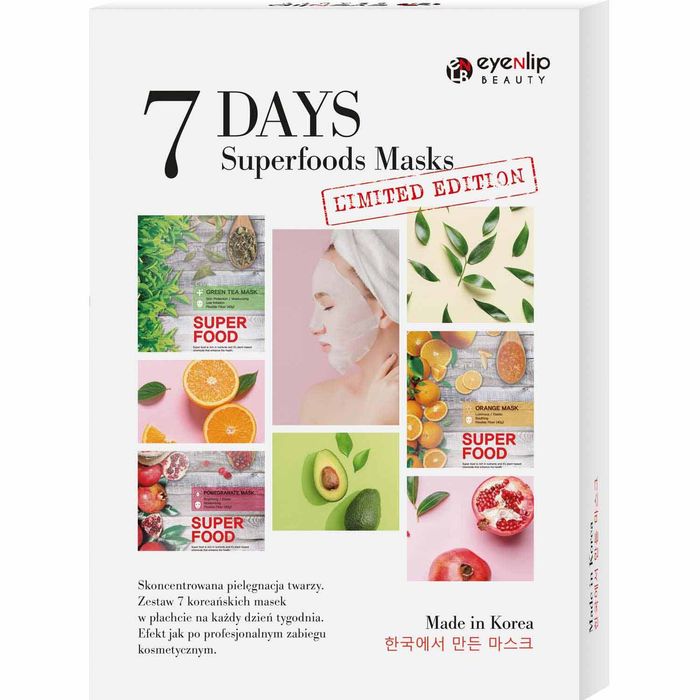 Eyenlip zestaw masek w płachcie 7 Days Superfoods Masks 7 sztuk main product photo