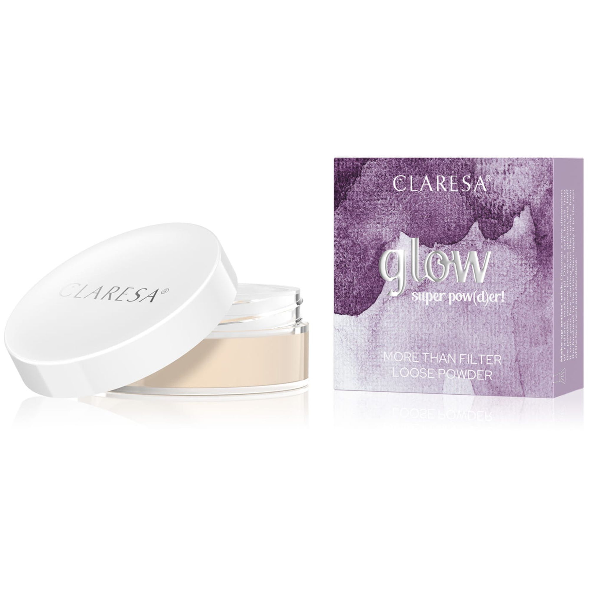 CLARESA GLOW SUPER rozświetlający puder sypki 12G main product photo