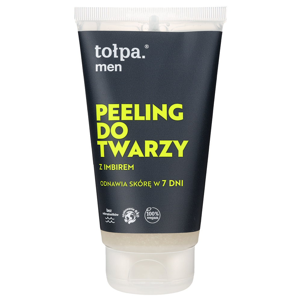 TOŁPA MEN Peeling do twarzy z imbirem, odnawia skórę w 7dni, Vegan, 150 ml