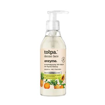 TOŁPA DERMO 3 ENZYME Enzymatyczny żel olejek do mycia twarzy, papaina i olej z baobabu, 195 ml