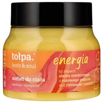 TOŁPA Body & Soul Sorbet do ciała Energia , różowy pieprz, cytrusy, jaśmin, 250 ml