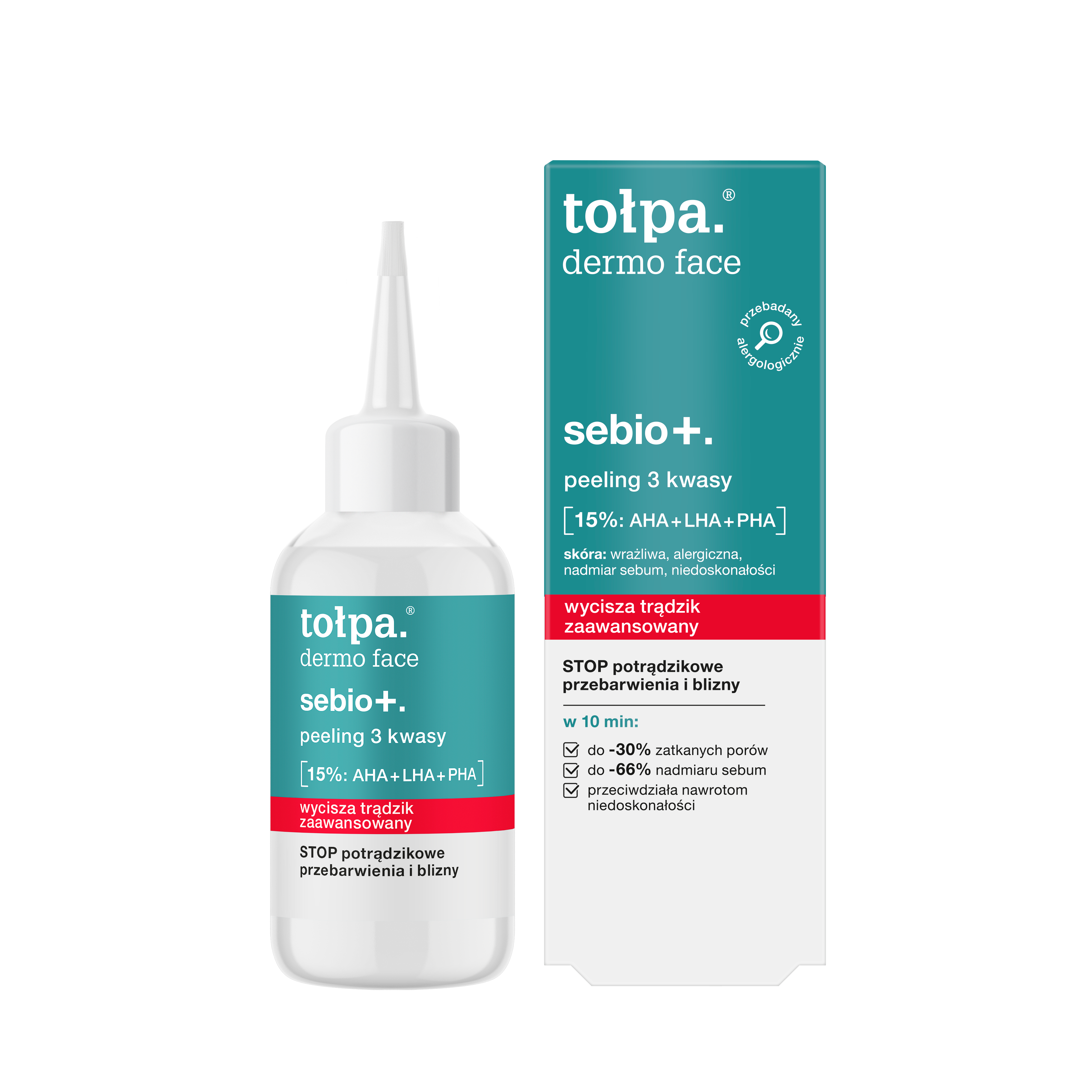 Tołpa peeling 3 kwasy Sebio+ 15% AHA  50 ML
