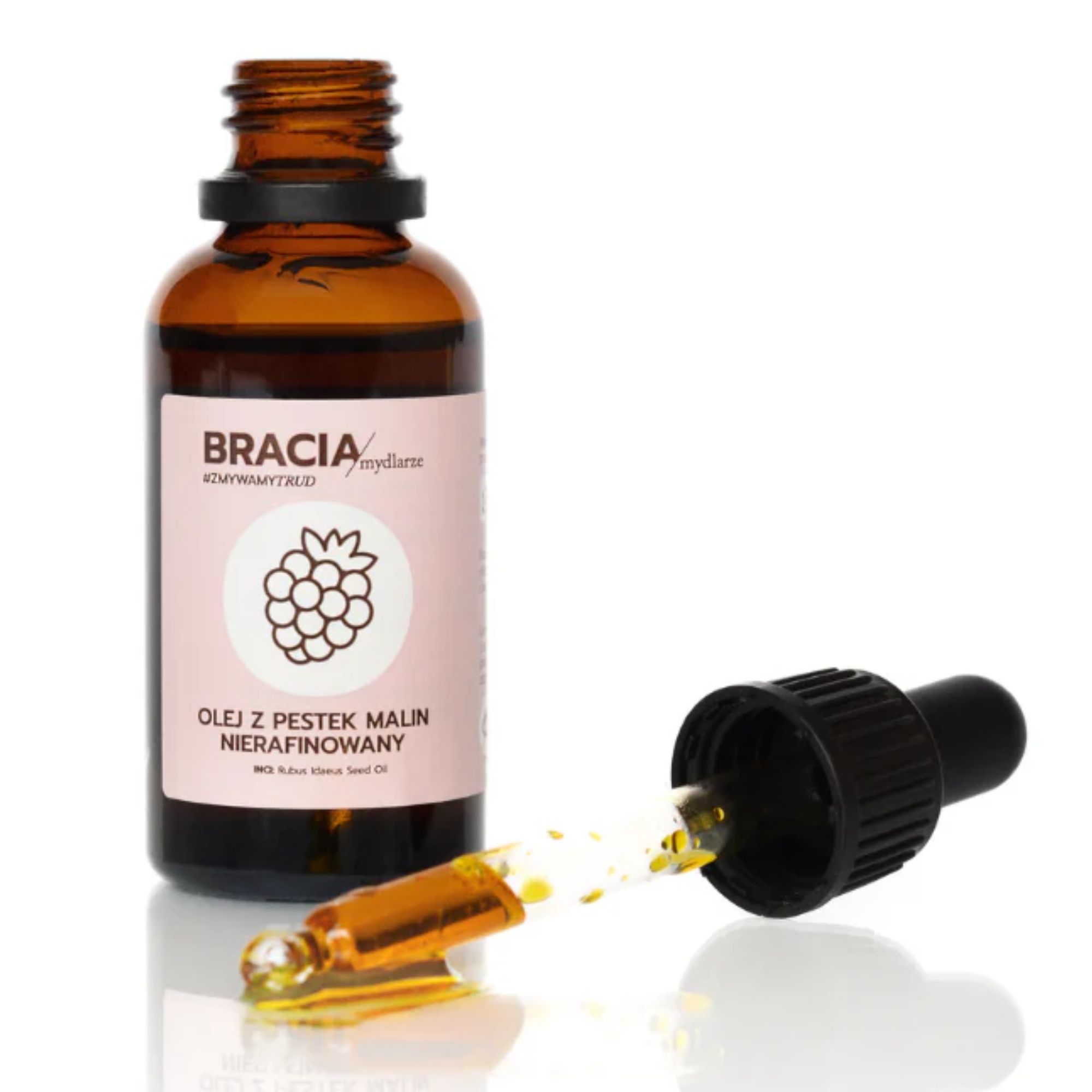 Bracia Mydlarze Nierafinowany olej z pestek malin 30 ml
