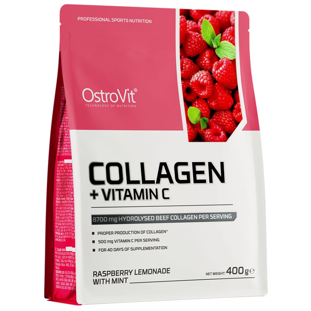 OstroVit Collagen + Vitamin C Raspberry Lemonade With Mint kolagen 400 g