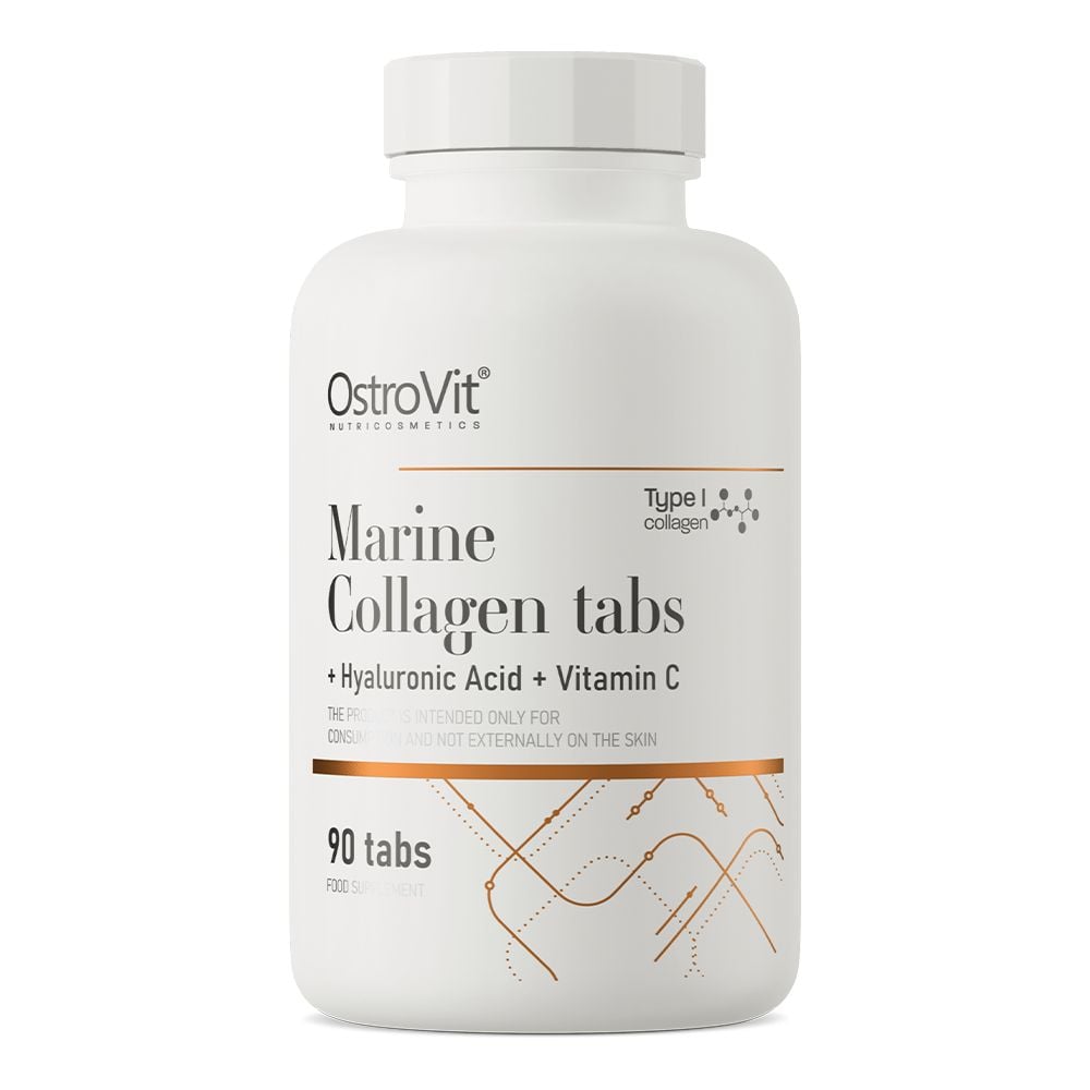 OstroVit kolagen Marine Collagen + Hyaluronic Acid + Vitamin C 90 tabletek