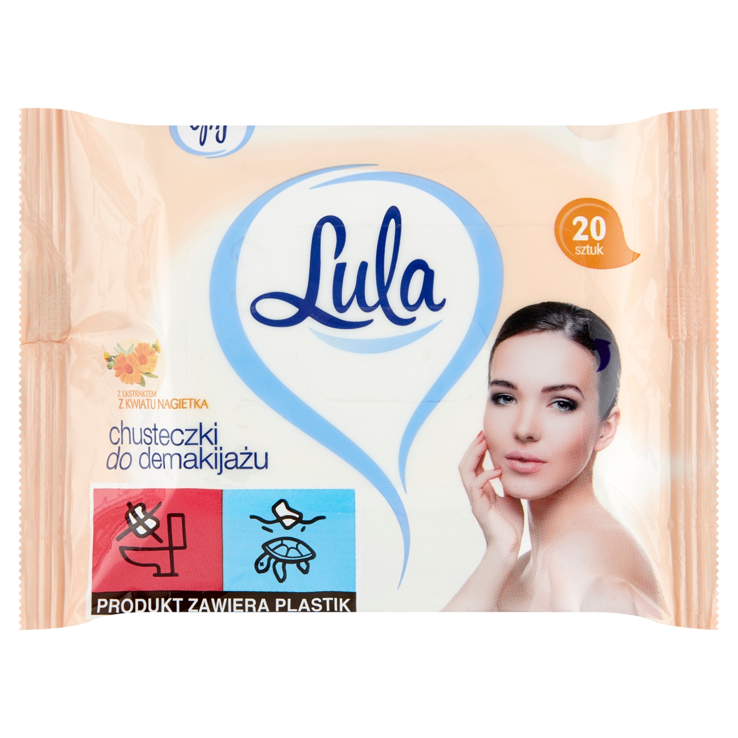 Lula Chusteczki do demakijażu z ekstraktem kwiatu nagietka 20 sztuk