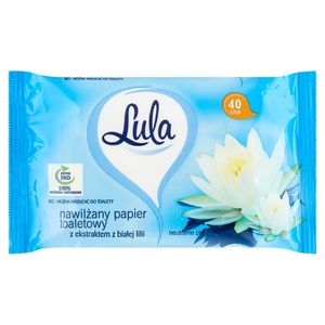 Lula Nawilżany papier toaletowy z ekstraktem białej lilii 40 sztuk