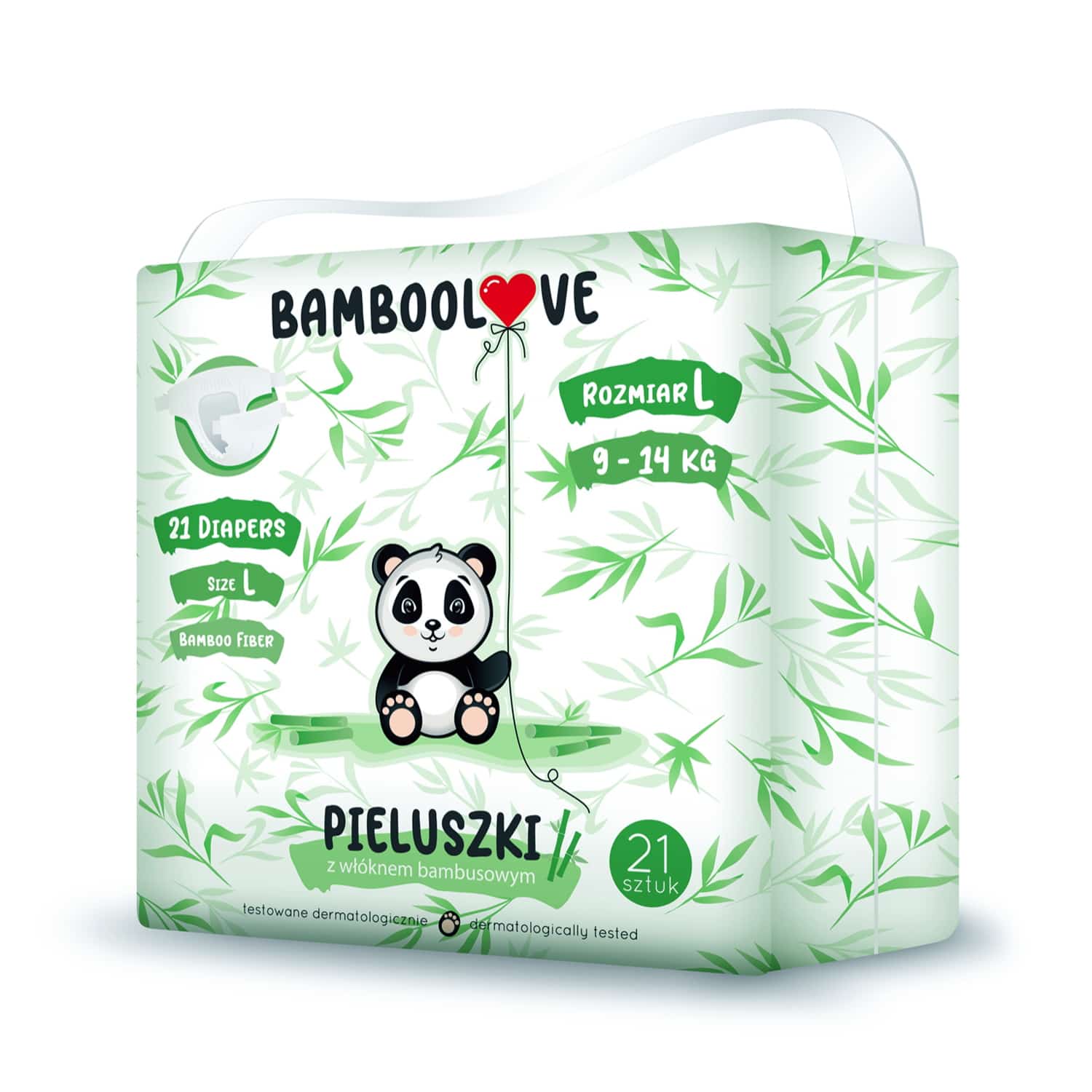 THE CHEEKY PANDA BAMBOOLOVE PIELUSZKI JEDNORAZ.L 21 SZT main product photo