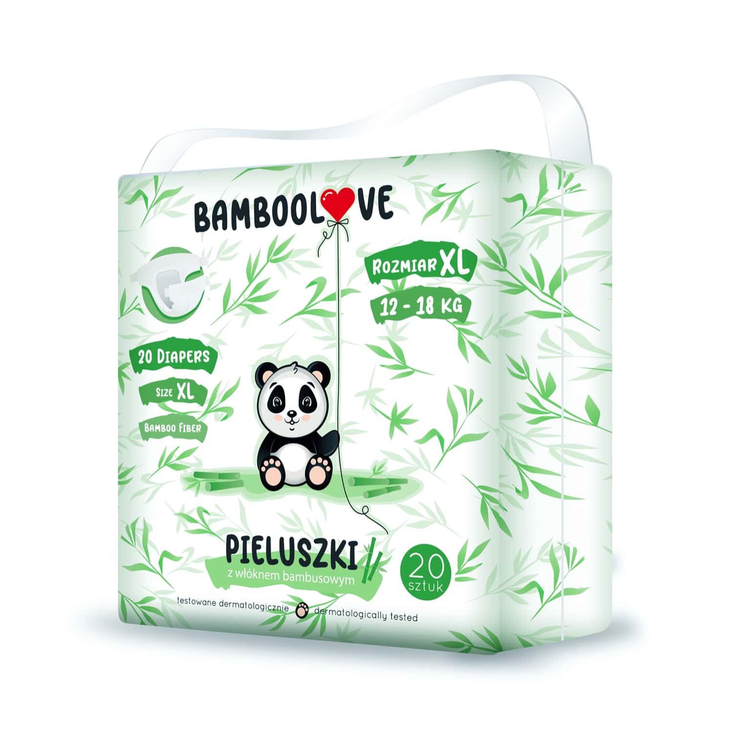 THE CHEEKY PANDA BAMBOOLOVE PIELUSZKI JEDNORAZ.XL 20 SZT main product photo