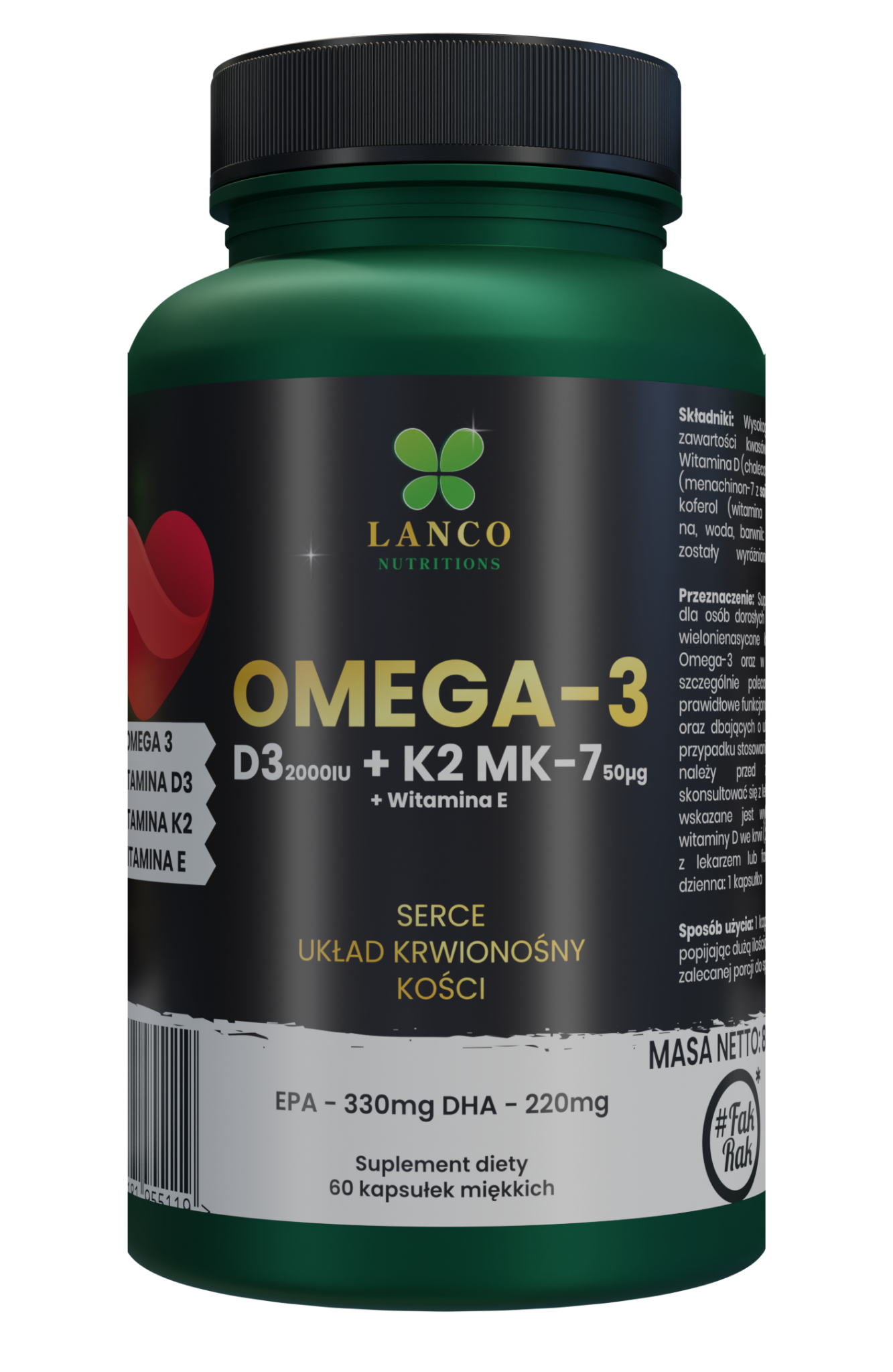 Lanco OMEGA3+D3+K2 60szt