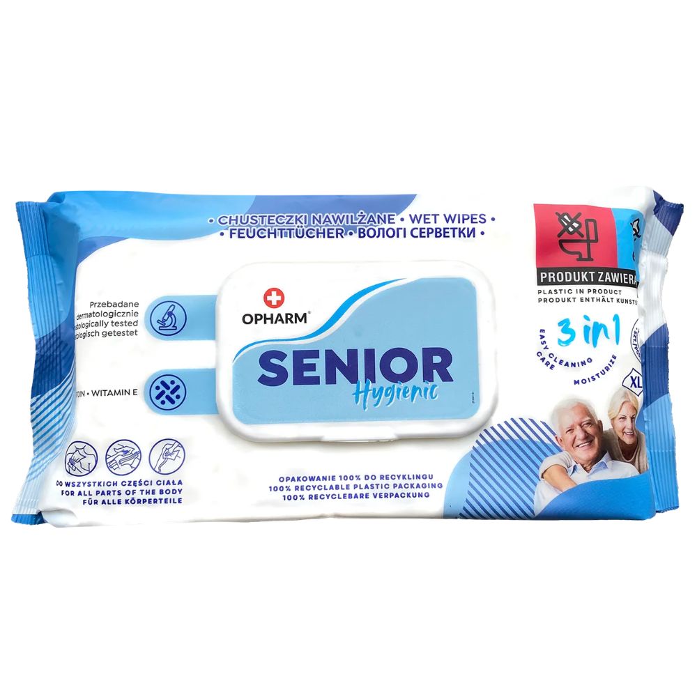 Opharm Senior Hygienic chusteczki nawilżane 72 sztuki