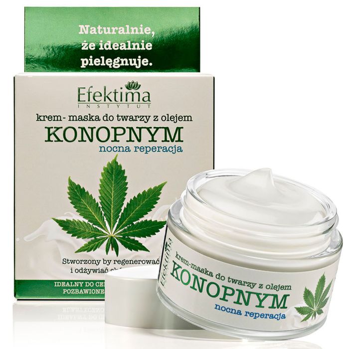 Efektima krem do twarzy z olejem konopnym nocna reperacja 50 ml main product photo