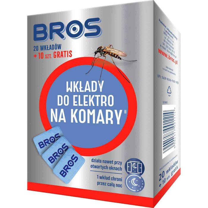 BROS WKŁADY DO ELEKTRO NA KOMARY 20 SZT+10 SZT GRATIS main product photo