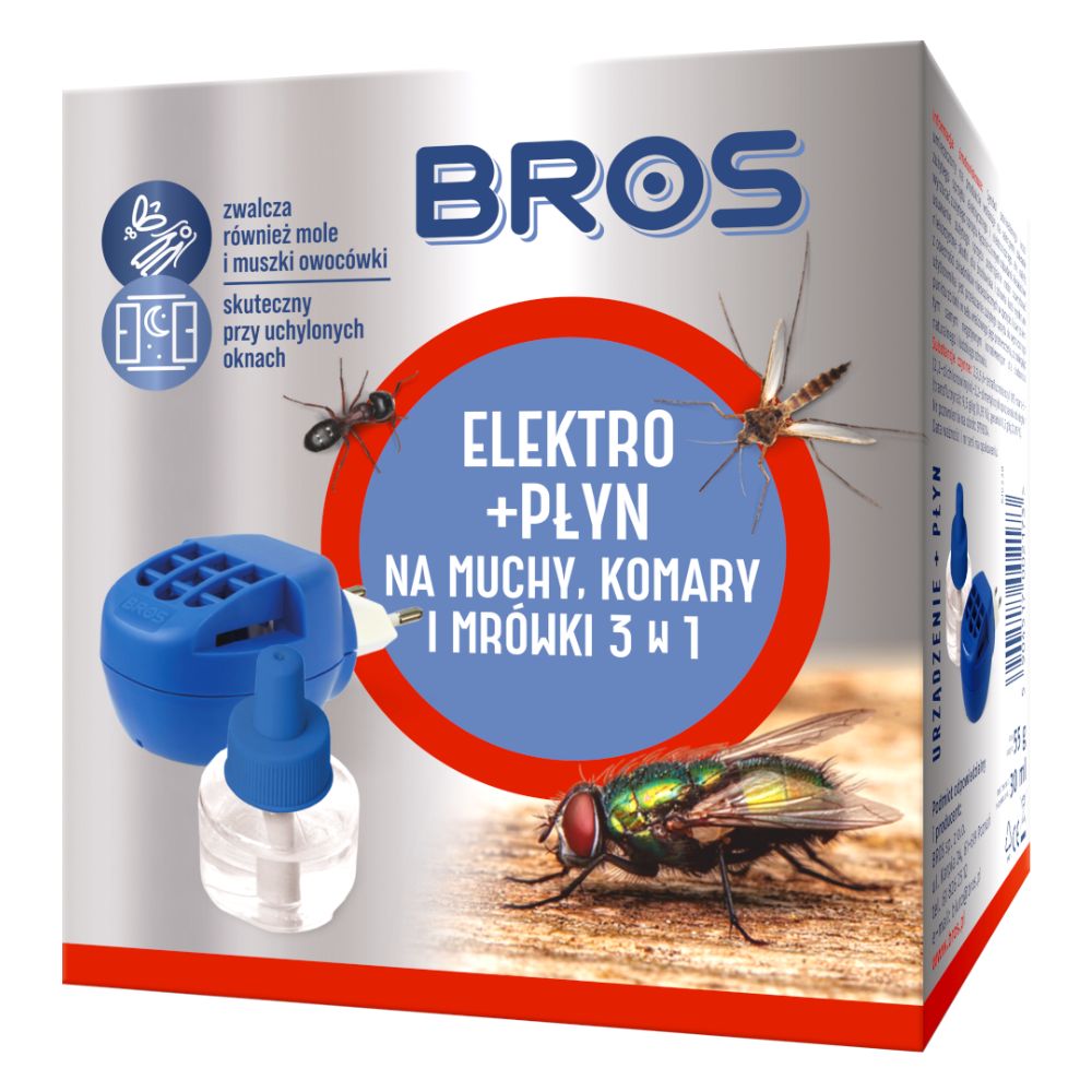 Bros elektro + płyn na muchy, komary i mrówki 1 sztuka
