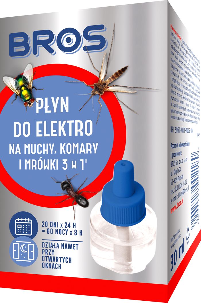Bros płyn do elektro na muchy, komary i mrówki 30 ml main product photo