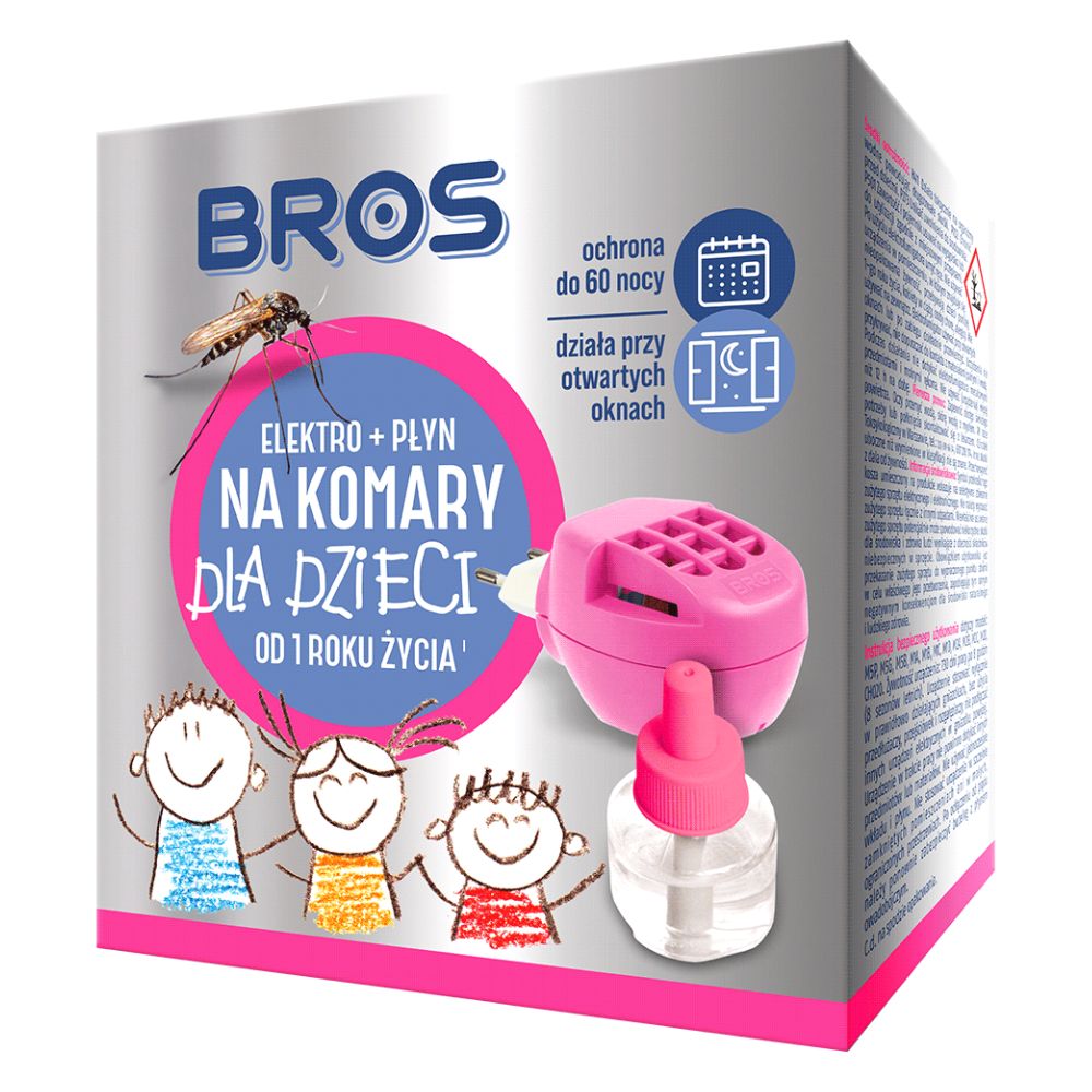 Bros elektro + płyn na komary dla dzieci 1 sztuka