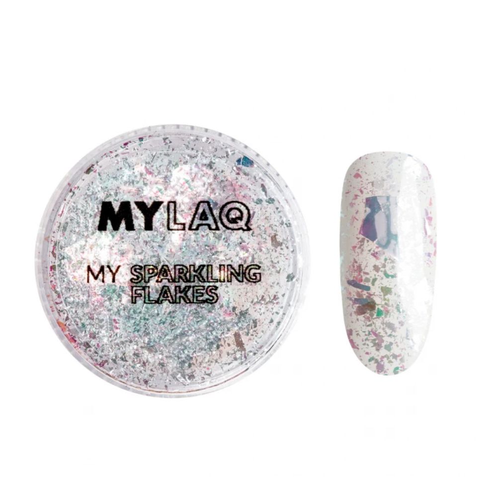 Mylaq My Sparkling Flakes pyłek do paznokci 1g