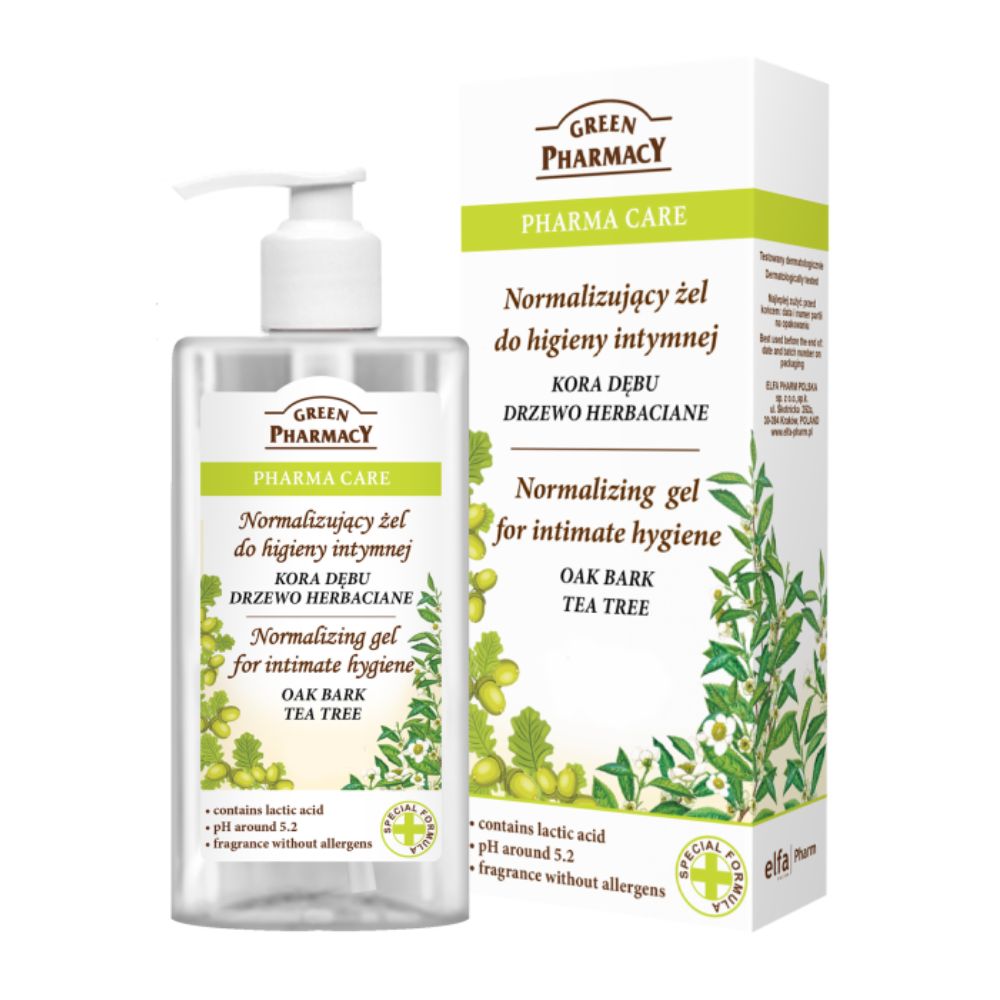 Green Pharmacy Żel do higieny intymnej kora dębu i drzewo herbaciane 300 ml