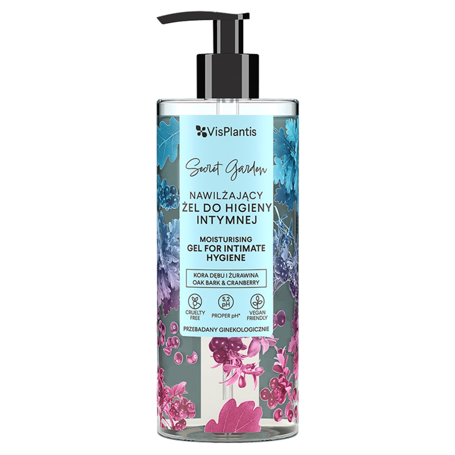 Vis Plantis Secret Garden Nawilżający żel do higieny intymnej kora dębu i żurawina 300 ml
