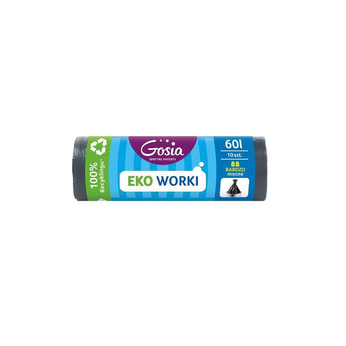 Gosia Worki LDPE Mocne Grafitowe 60L (10 szt.) main product photo