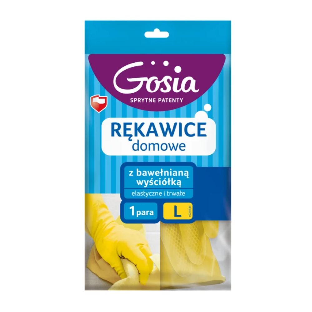 Gosia gumowe rękawice domowe L 1 sztuka