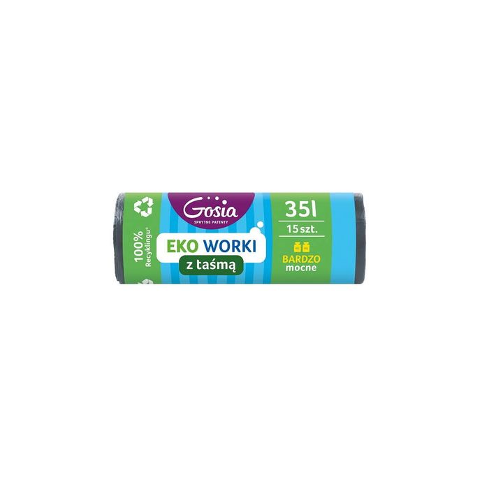 GOSIA WORKI NA ŚMIECI TAŚMA LDPE BARDZO MOCNE 35L 15SZT main product photo