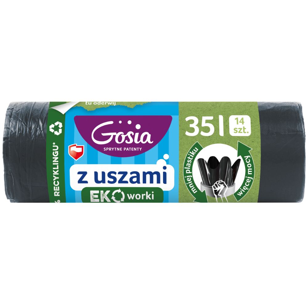 Gosia Eko Worki na śmieci z uszami 35 l 14 sztuk