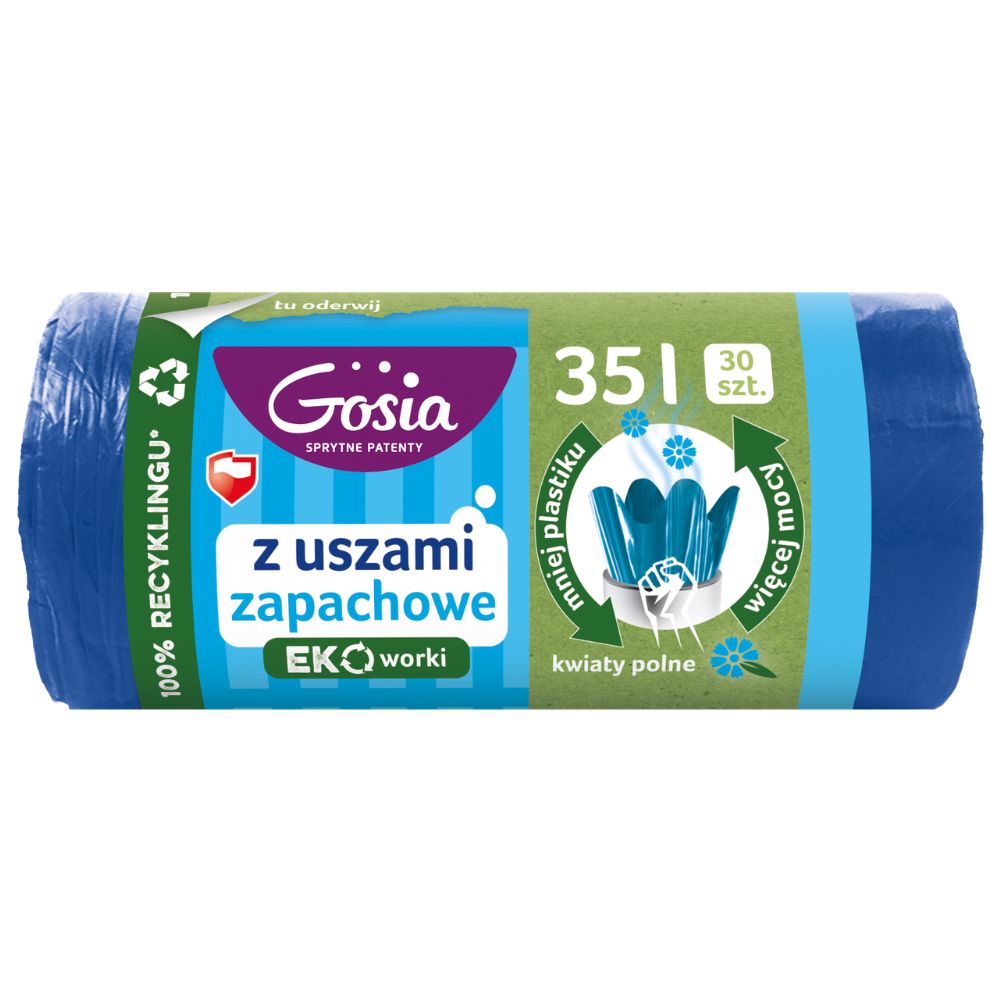 Gosia Eko Worki na śmieci z uszami 35 l 30 sztuk