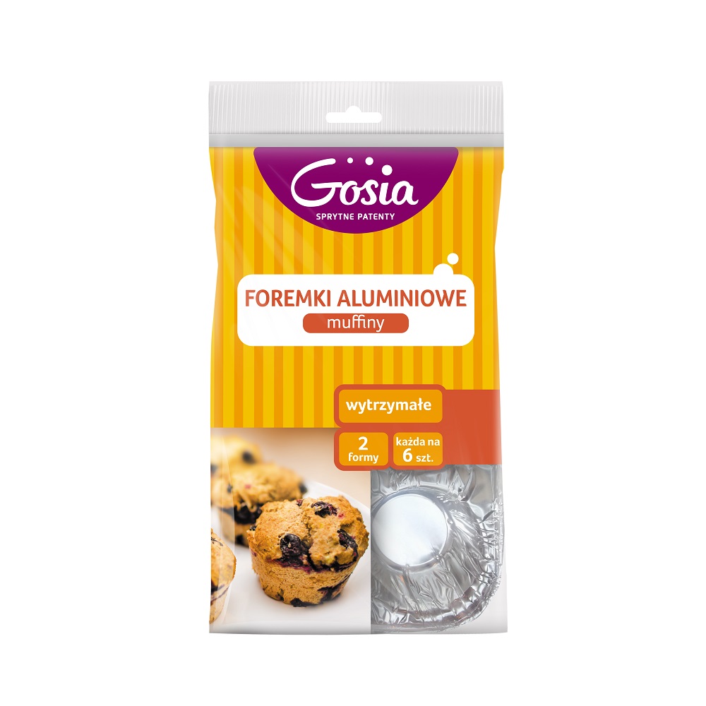 Gosia foremki aluminiowe do pieczenia Muffiny 2szt