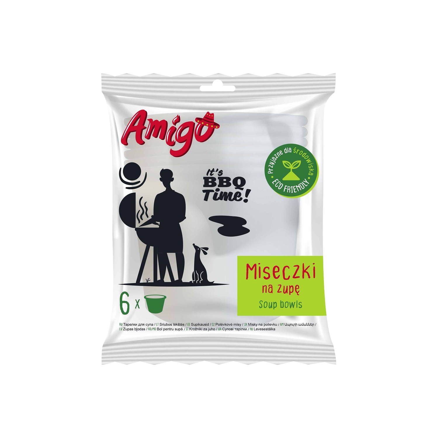 Amigo jednorazowe papierowe miski zupa eco 6szt