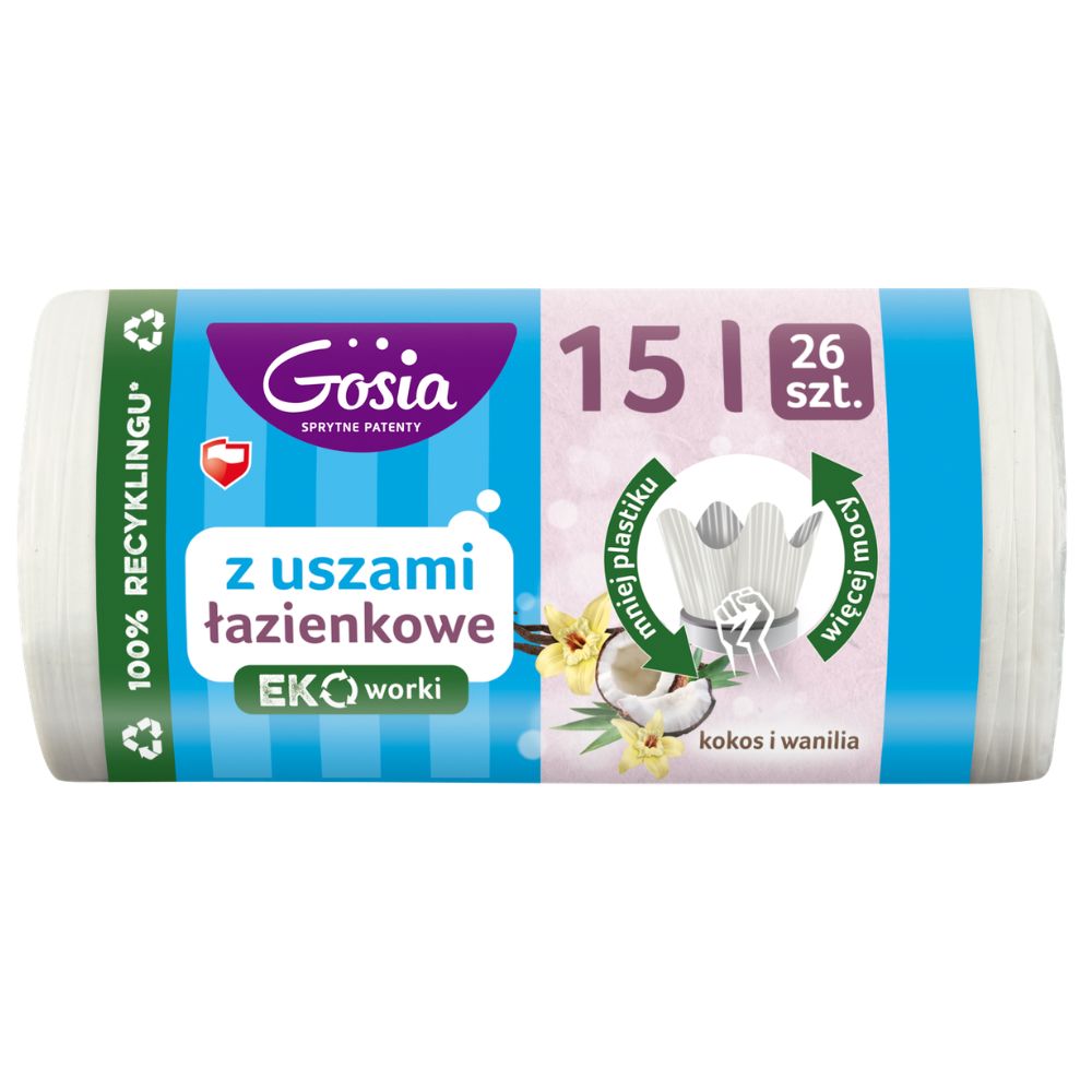 Gosia Worki Uszy Łazien.Białe 15 l 26 sztuk