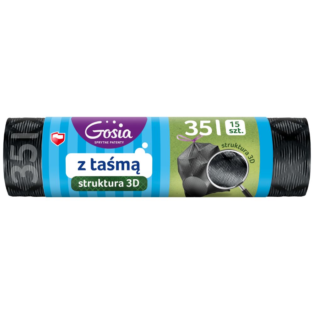 Gosia worki na śmieci z taśmą 35 l 15 sztuk