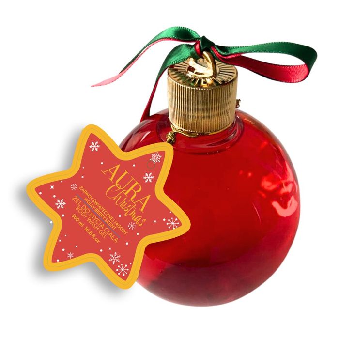 AURA CZERWONA BOMBKA żel pod prysznic JAGODA 500M main product photo