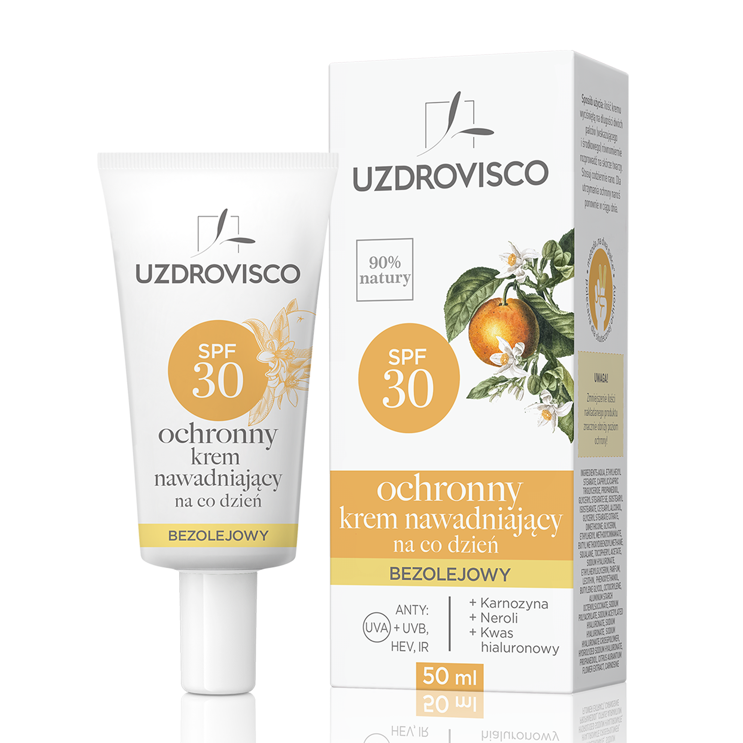 UZDROVISCO KREM OCHRONNY NAWADNIAJASCY NA CO DZIEN BEZ OLEJOWY - SPF30