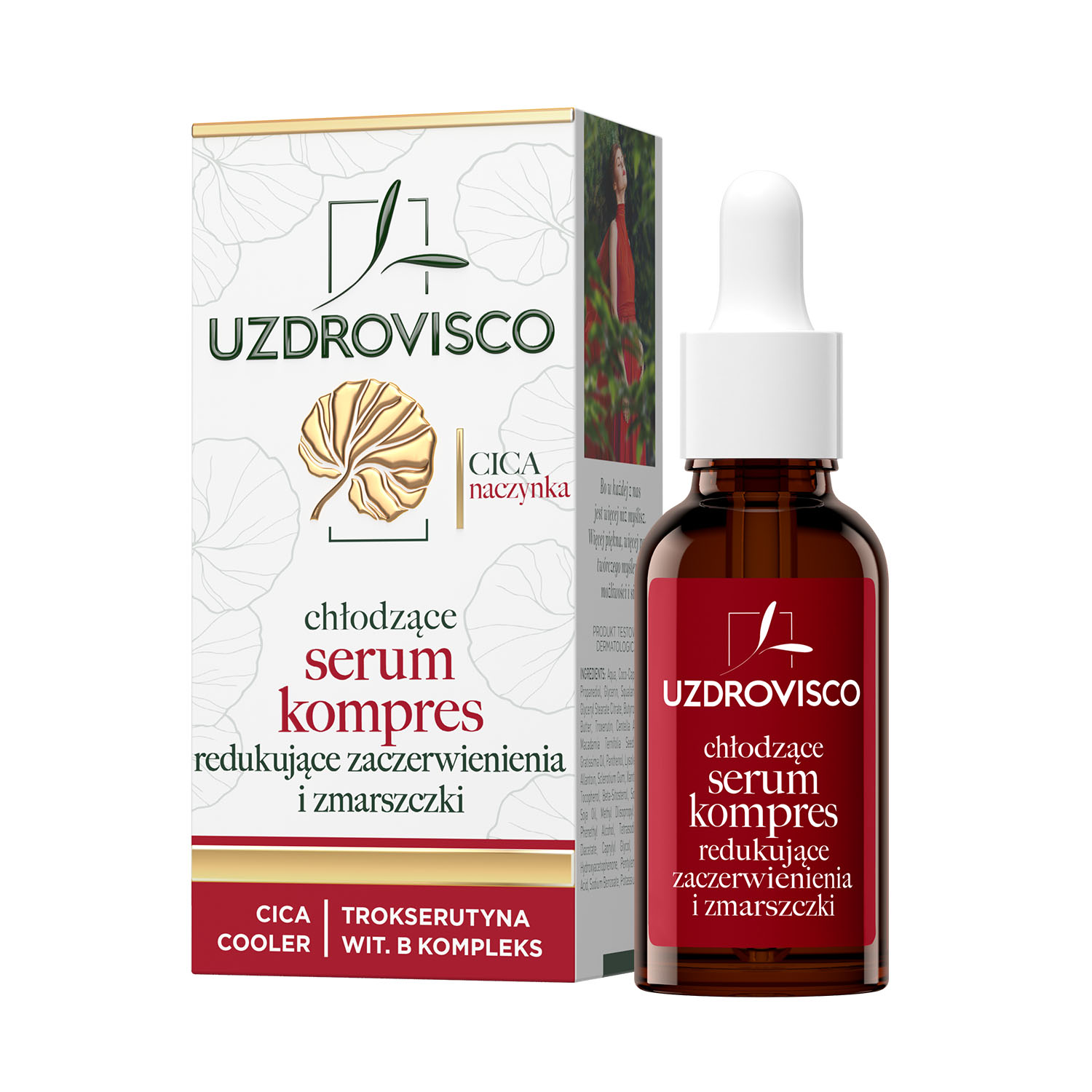 UZDROVISCO CICA Naczynka Chłodzące serum kompres przeciw zaczerwienieniom na dzień i na noc 30 ml