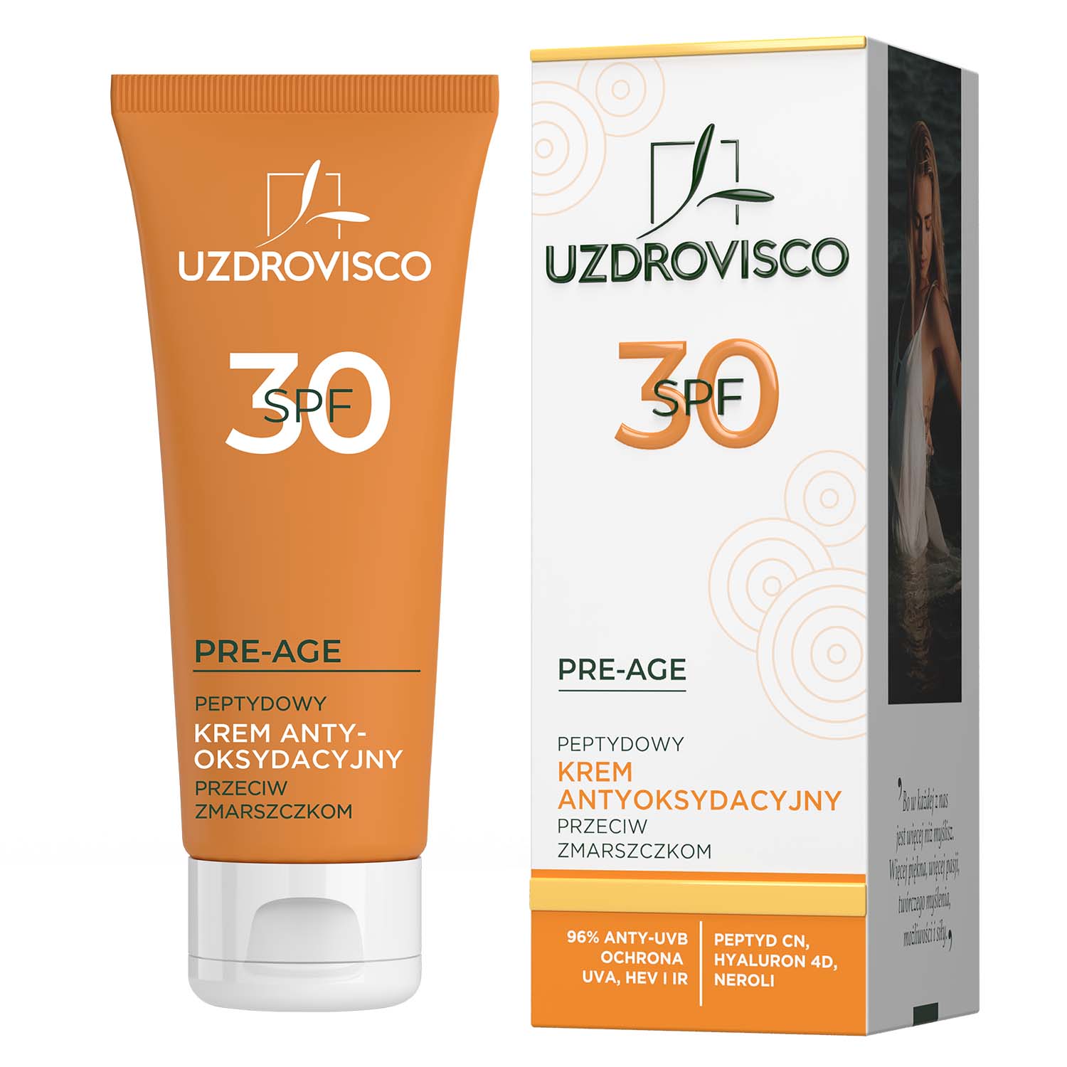 UZDROVISCO, PRE-AGE, SPF 30 peptydowy krem antyoksydacyjny przeciw zmarszczkom