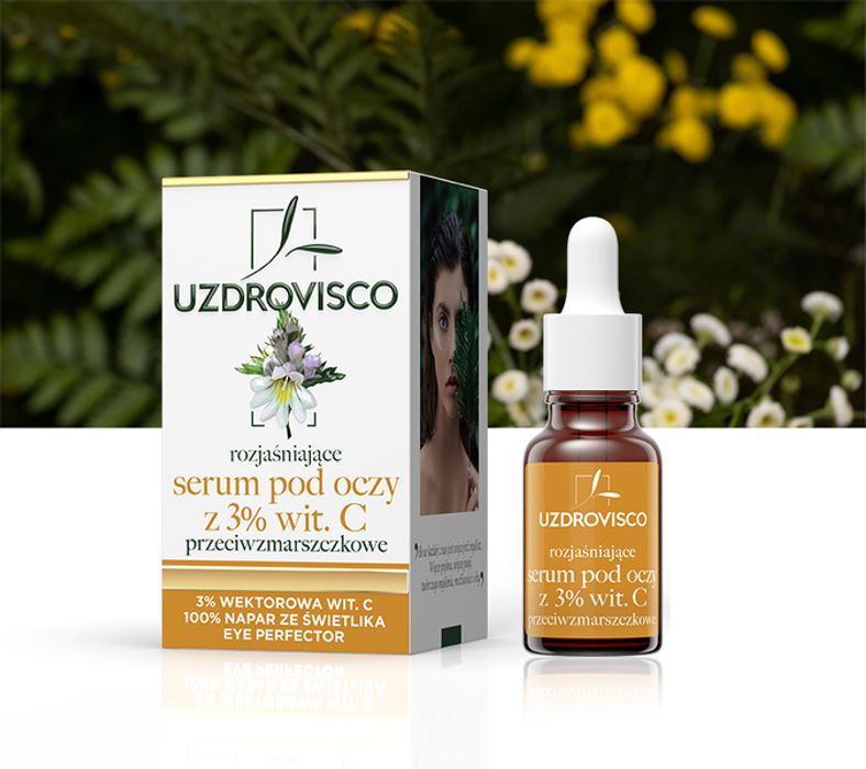 UZDROVISCO ŚWIETLIK Rozjaśniające serum pod oczy z 3% wit.C przeciwzmarszczkowe 15ML main product photo