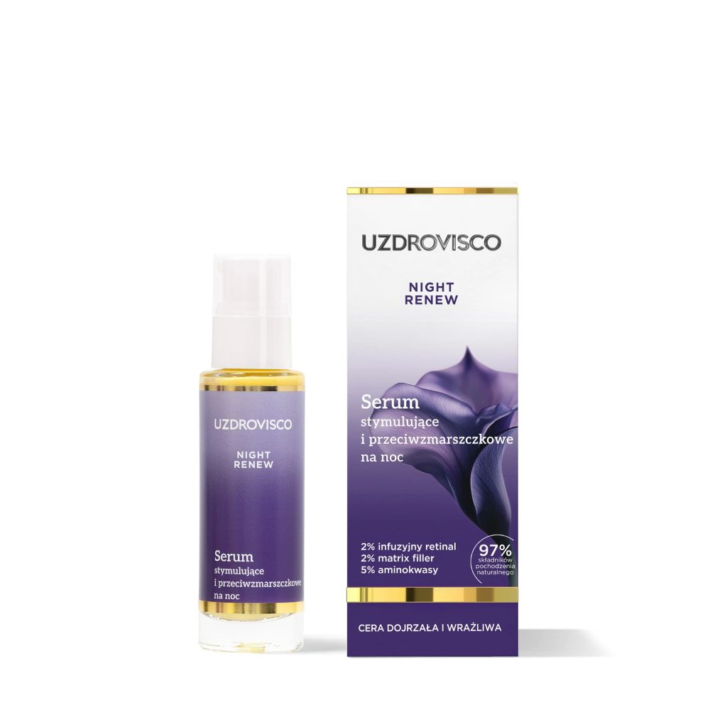 Uzdrovisco Night renew serum stymulujące i przeciwzmarszczkowe z retinalem na noc 30 ML