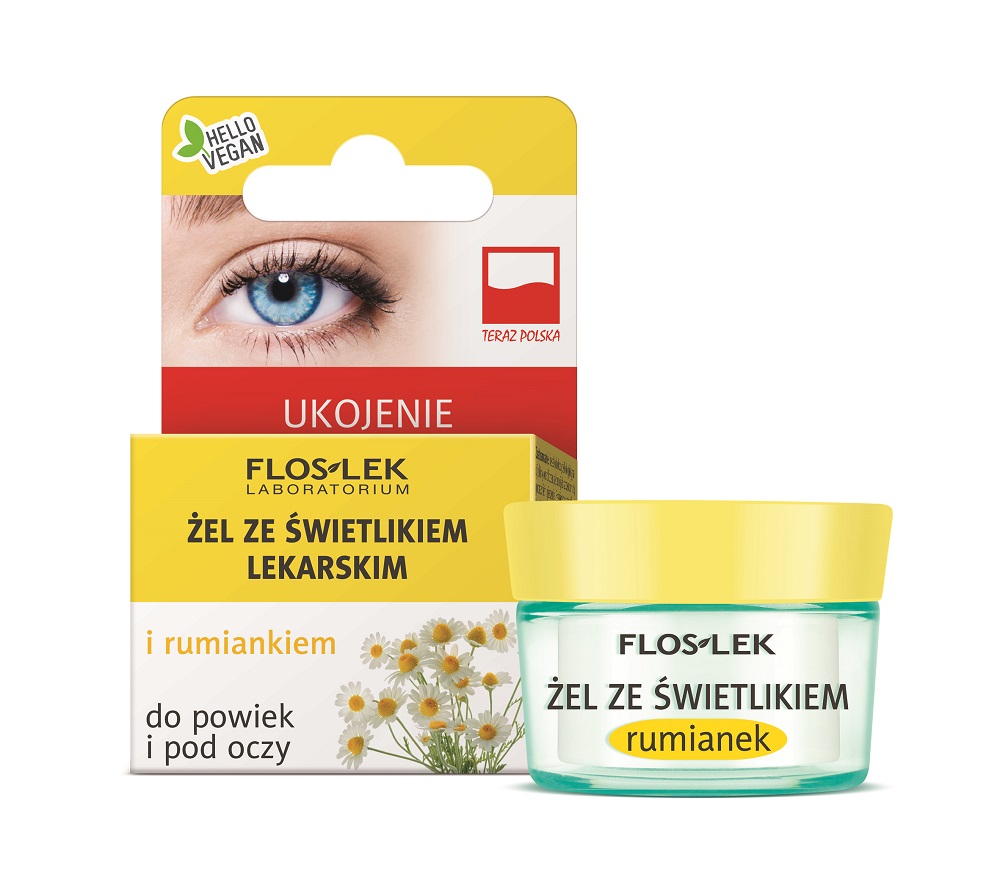 FLOSLEK żel pod oczy ze świetlikiem - rumianek 10g