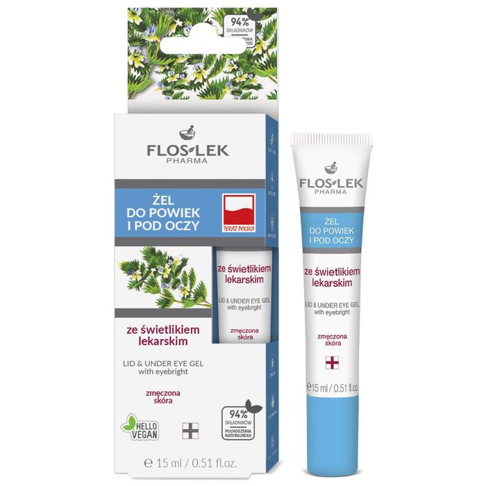 Floslek żel do powiek i pod oczy ze świetlikiem lekarskim 15 ml main product photo